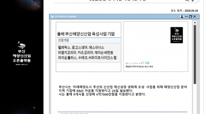 해양新산업 리더기업 육성하는 부산